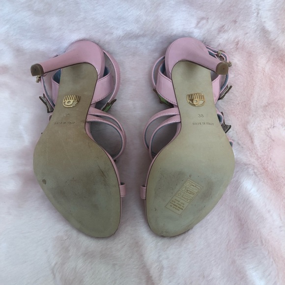 Chiara Ferragni RARE Pink Star strappy Heel Sandal - Picture 5 of 8